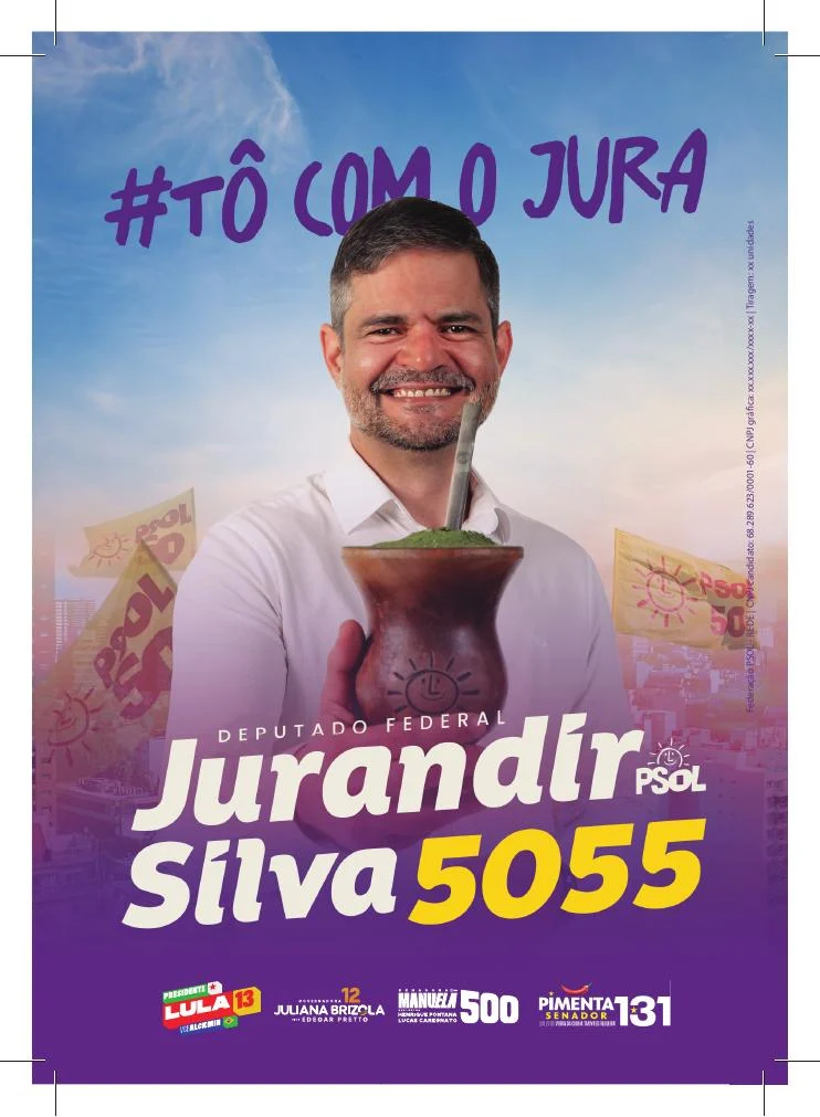 Prévia do flyer A5 de Jurandir Silva