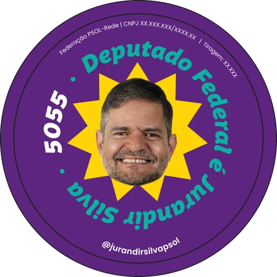 Adesivo Deputado Federal é Jurandir Silva 5055
