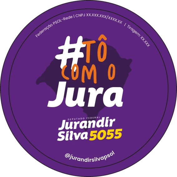 Adesivo Tô com o Jura com mapa do Rio Grande do Sul