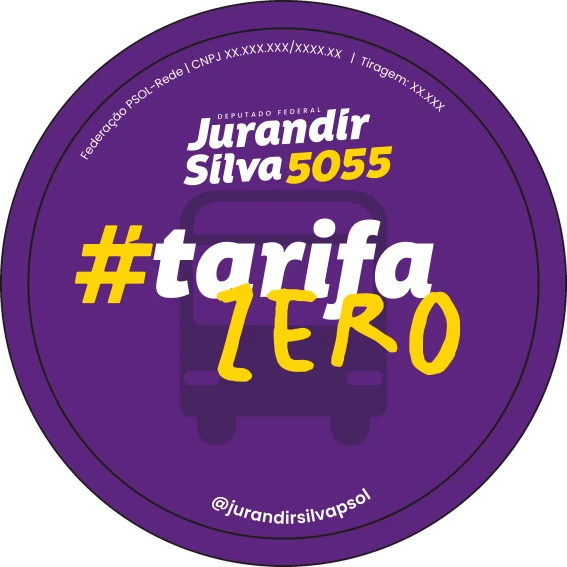 Adesivo roxo Tarifa Zero